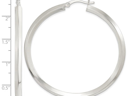 Sterling silver hoop earrings, further view