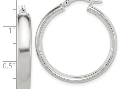 Sterling Silver Hoop Earrings (Style QE6506)
