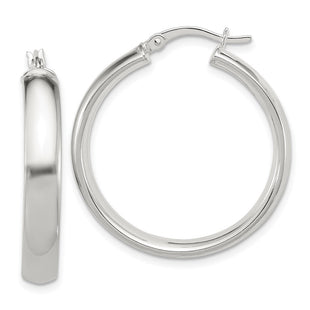 Sterling Silver Hoop Earrings (Style QE6506)