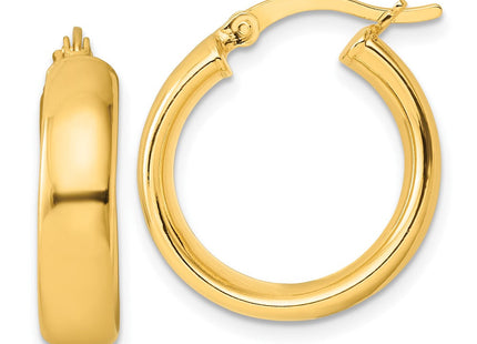 Sterling Silver Gold-Tone Polished Hoop Earrings (Style QE6507GP)