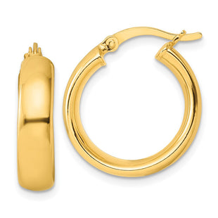 Sterling Silver Gold-Tone Polished Hoop Earrings (Style QE6507GP)