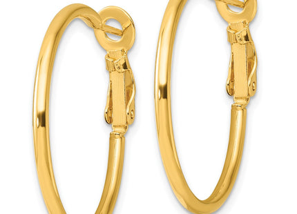 Sterling silver hoop earrings, alternate view