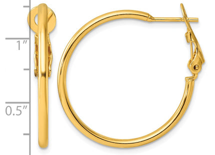 Sterling silver hoop earrings, further view