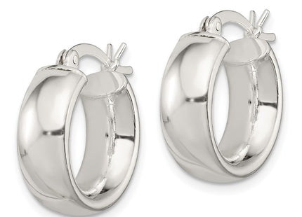 Sterling silver hoop earrings, alternate view