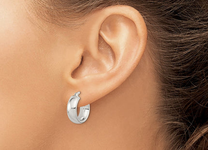 Sterling silver hoop earrings, another view