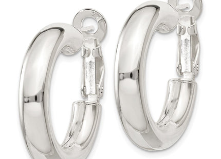 Sterling silver hoop earrings, alternate view