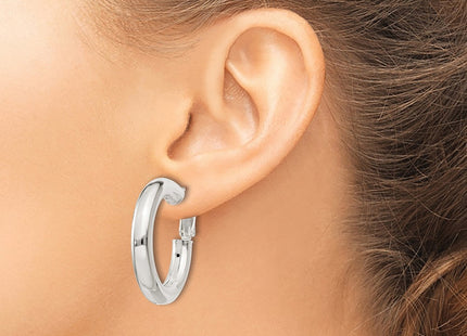 Sterling silver hoop earrings, another view