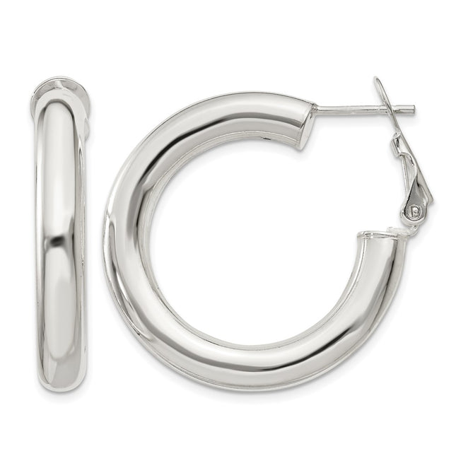 Sterling silver hoop earrings