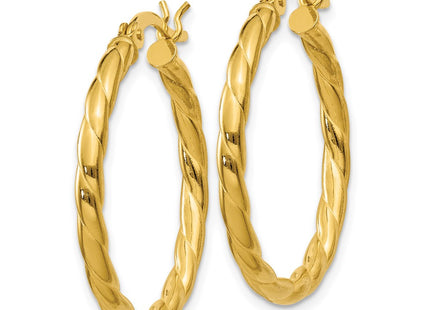 Sterling silver hoop earrings, alternate view