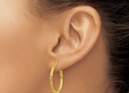 Sterling silver hoop earrings, another view