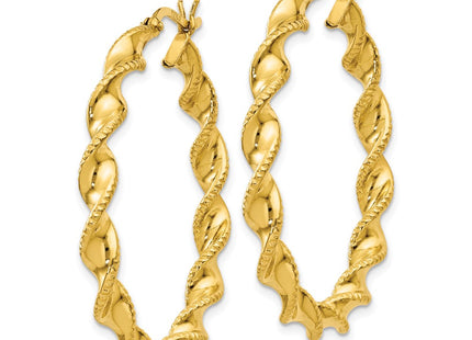 Sterling silver hoop earrings, alternate view