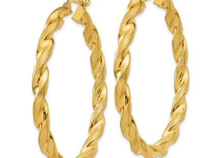Sterling silver hoop earrings, alternate view