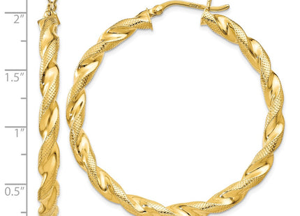Sterling silver hoop earrings, further view