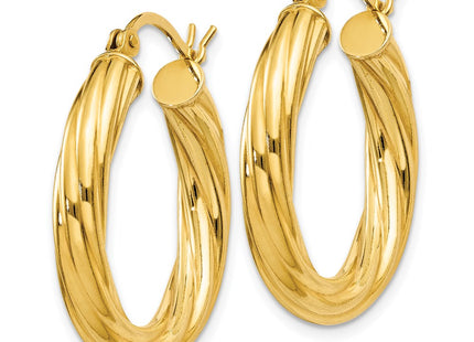 Sterling silver hoop earrings, alternate view