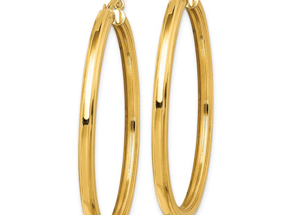 Sterling silver hoop earrings, alternate view