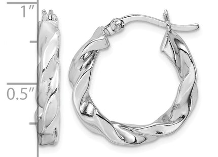 Sterling silver hoop earrings, further view