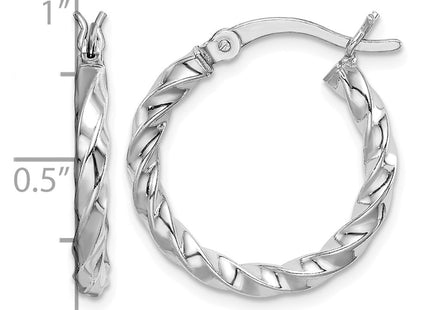 Sterling silver hoop earrings, further view