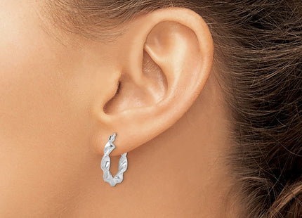 Sterling silver hoop earrings, another view