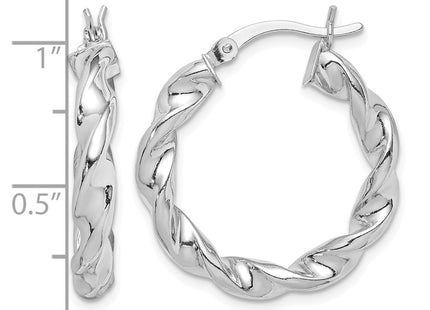 Sterling silver hoop earrings, further view