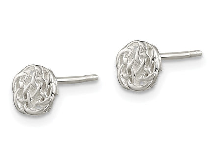 Sterling Silver Polished Celtic Knot Post Earrings