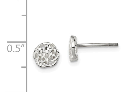 Sterling Silver Polished Celtic Knot Post Earrings