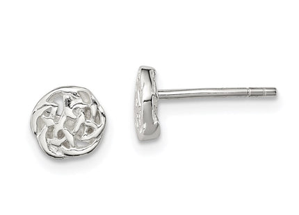 Sterling Silver Polished Celtic Knot Post Earrings