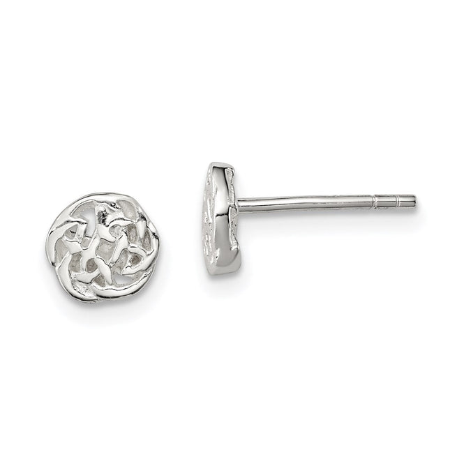 Sterling Silver Polished Celtic Knot Post Earrings, 6 x 6mm