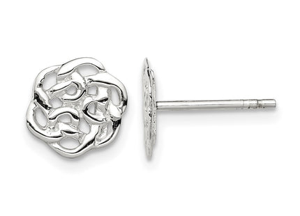 Sterling silver knot earrings