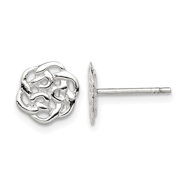 Sterling silver knot earrings