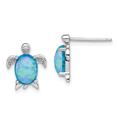 Sterling silver opal earrings
