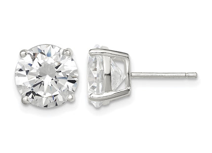 Sterling silver cubic zirconia stud earrings