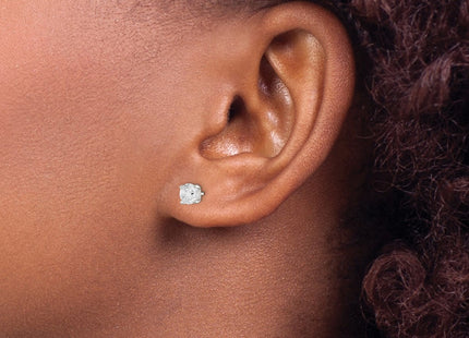 Sterling silver cubic zirconia cross stud earrings, another view