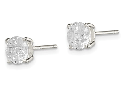 Sterling Silver Earrings Style QE7494 - Classique Jewelry Inc.