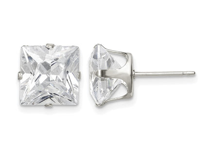 Sterling silver cubic zirconia stud earrings