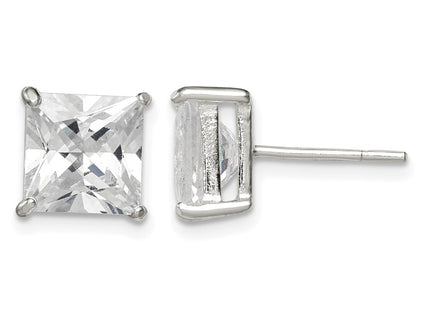 Sterling silver cubic zirconia stud earrings