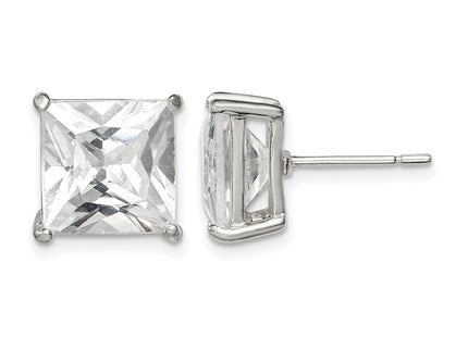 Sterling silver cubic zirconia stud earrings