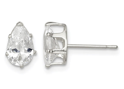 Sterling silver cubic zirconia stud earrings