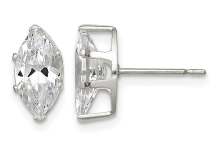 Sterling silver cubic zirconia stud earrings