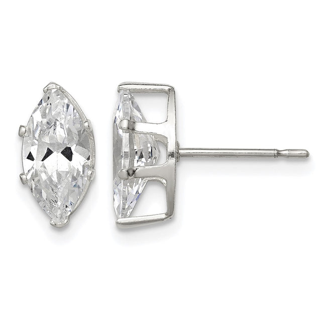 Sterling silver cubic zirconia stud earrings