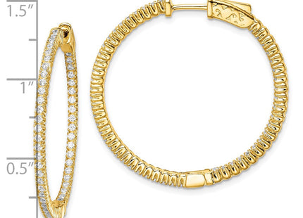 Sterling Silver Earrings Style QE7562Y - Classique Jewelry Inc.