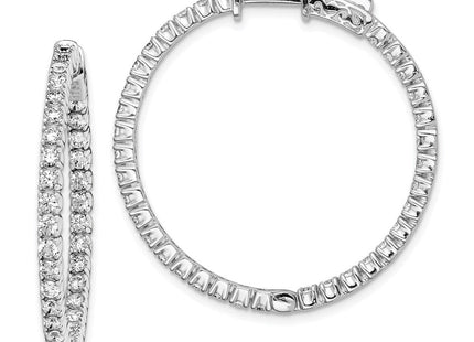 Sterling silver cubic zirconia hoop earrings