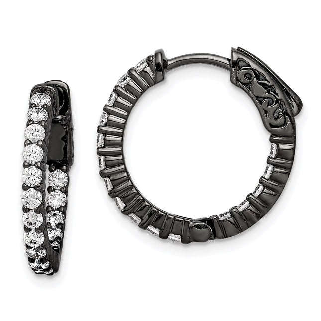 Sterling Silver Earrings Style QE7575B - Classique Jewelry Inc.