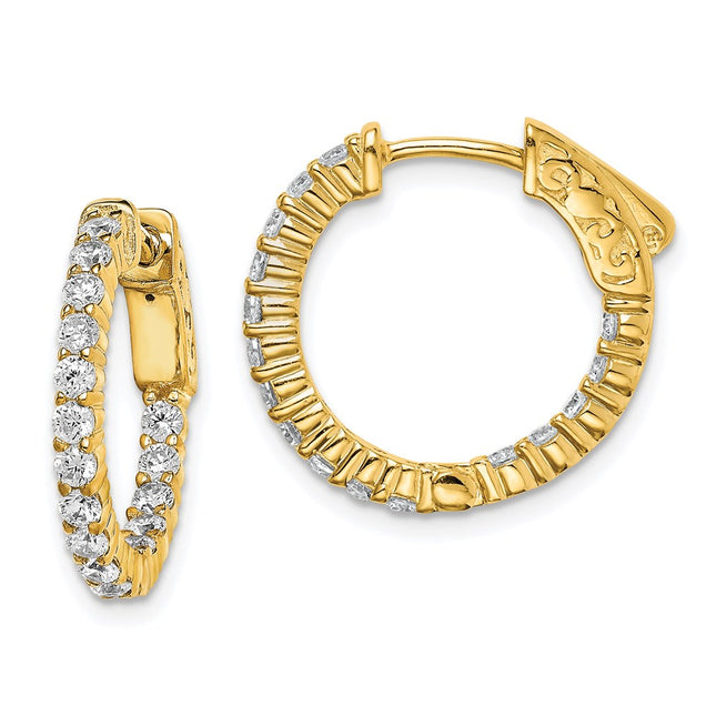 Sterling Silver Earrings Style QE7575Y - Classique Jewelry Inc.