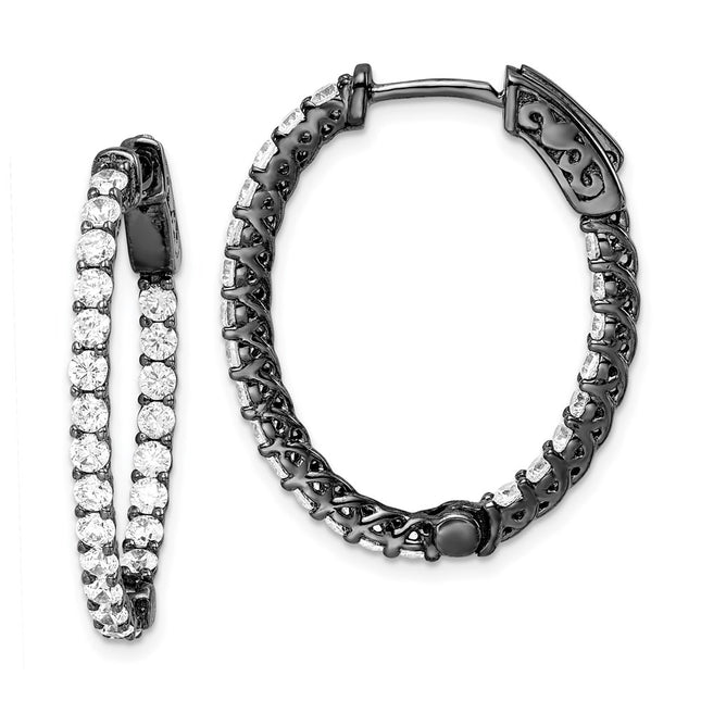 Sterling Silver Earrings Style QE7578B - Classique Jewelry Inc.