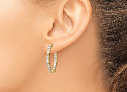 Sterling Silver Earrings Style QE7578Y - Classique Jewelry Inc.