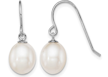 Sterling silver pearl teardrop drop earrings