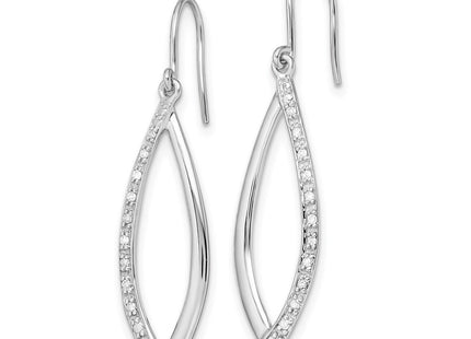 Sterling silver drop earrings, alternate view