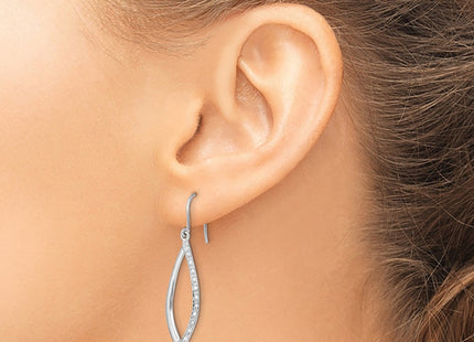 Sterling silver drop earrings, another view