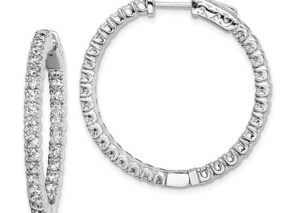 Sterling silver cubic zirconia hoop earrings