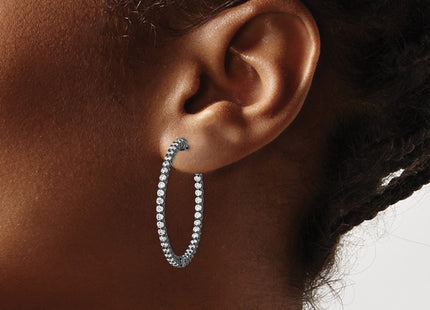 Sterling Silver Earrings Style QE7982B - Classique Jewelry Inc.